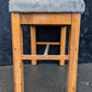 Vintage Antique Old Mid Century Modern MCM Art Deco SOLID Maple Wood Wooden Side Accent Occasional Chair Bench Foot Stool Settee Ottoman