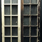 48"x80" Pair Antique Vintage Old Reclaimed Salvaged French Double Wood Doors 20 Windows Textured Glass
