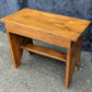 Small Vintage Antique Old Homemade Handmade Solid Pine Wood Wooden Rectangular Table Foot Step Stool Plant Stand Side Accent Chair Seat