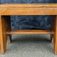 Small Vintage Antique Old Homemade Handmade Solid Pine Wood Wooden Rectangular Table Foot Step Stool Plant Stand Side Accent Chair Seat