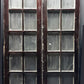 48"x80" Pair Antique Vintage Old Reclaimed Salvaged French Double Wood Doors 20 Windows Textured Glass