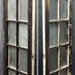 48"x80" Pair Antique Vintage Old Reclaimed Salvaged French Double Wood Doors 20 Windows Textured Glass