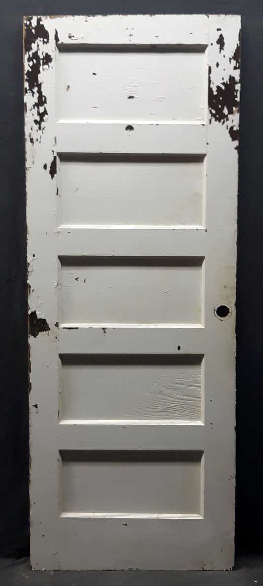 28"x76" Antique Vintage Old Reclaimed Salvaged SOLID Wood Wooden Interior Closet Doors 5 Panels