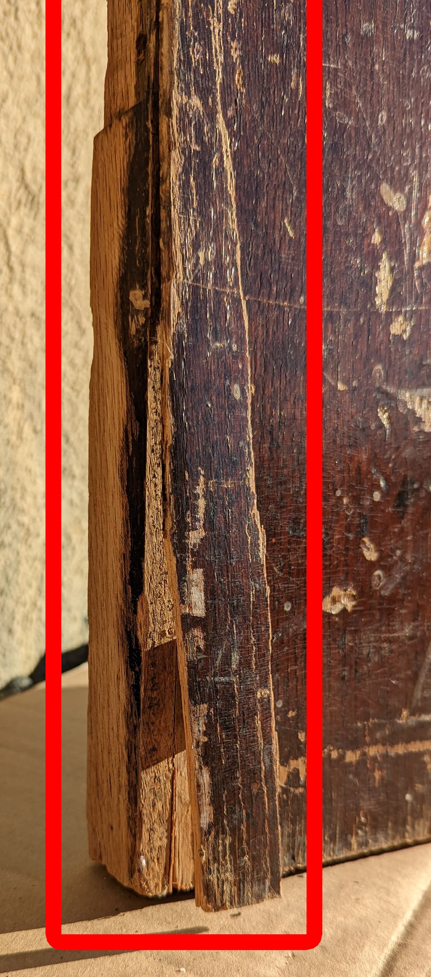 32"x79" Antique Vintage Salvaged Reclaimed Interior Oak Veneer Wood Wooden Door 5 Panels