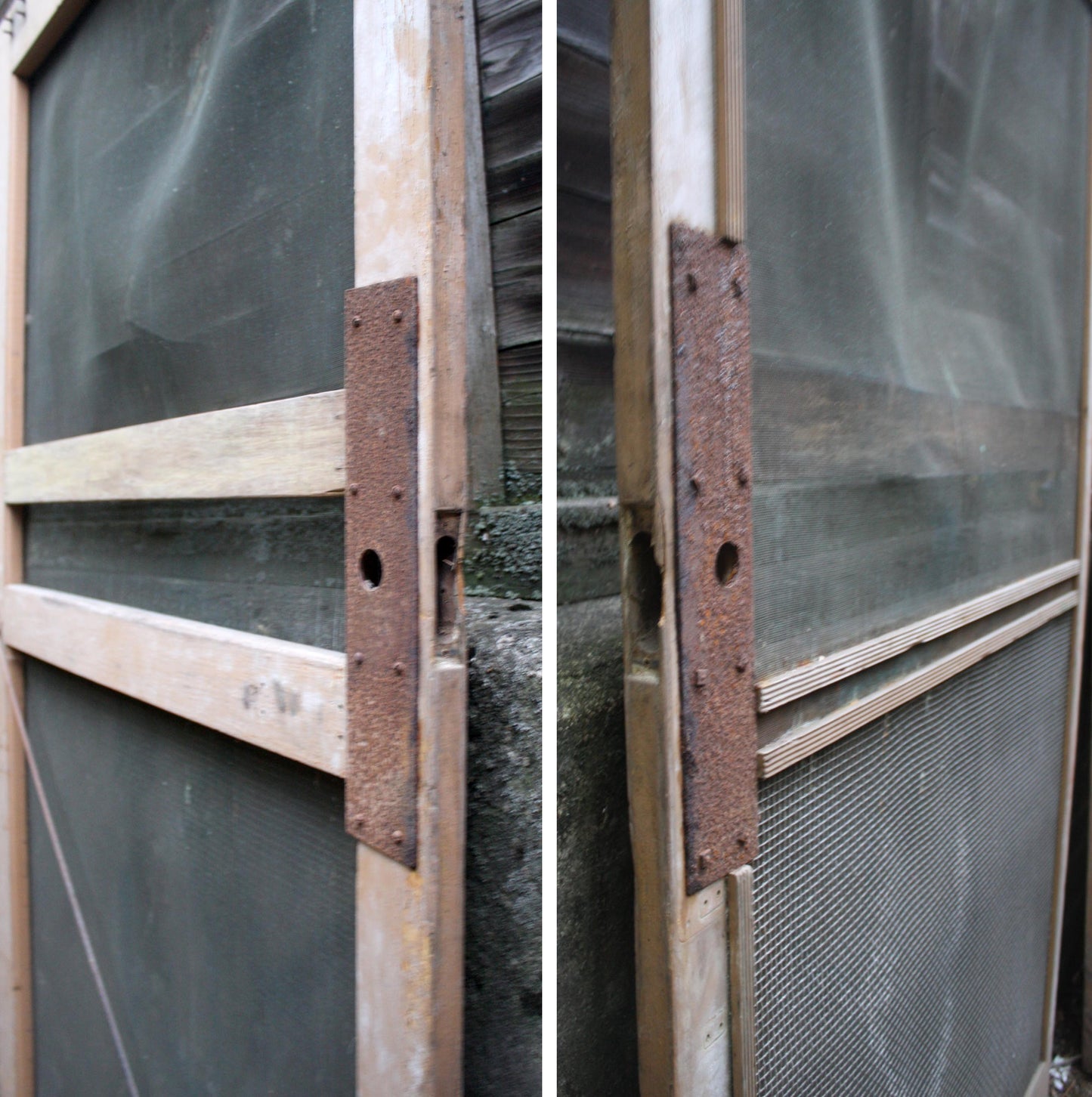 4 available 48"x83" Antique Vintage Old Reclaimed Salvaged Wood Wooden Factory Barn Door Metal Screen