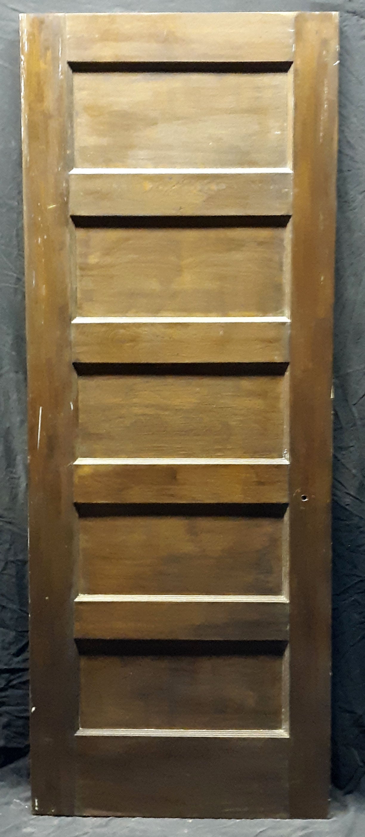 30"x80" Antique Vintage Old Salvaged SOLID Wood Wooden Interior Door 5 Panels