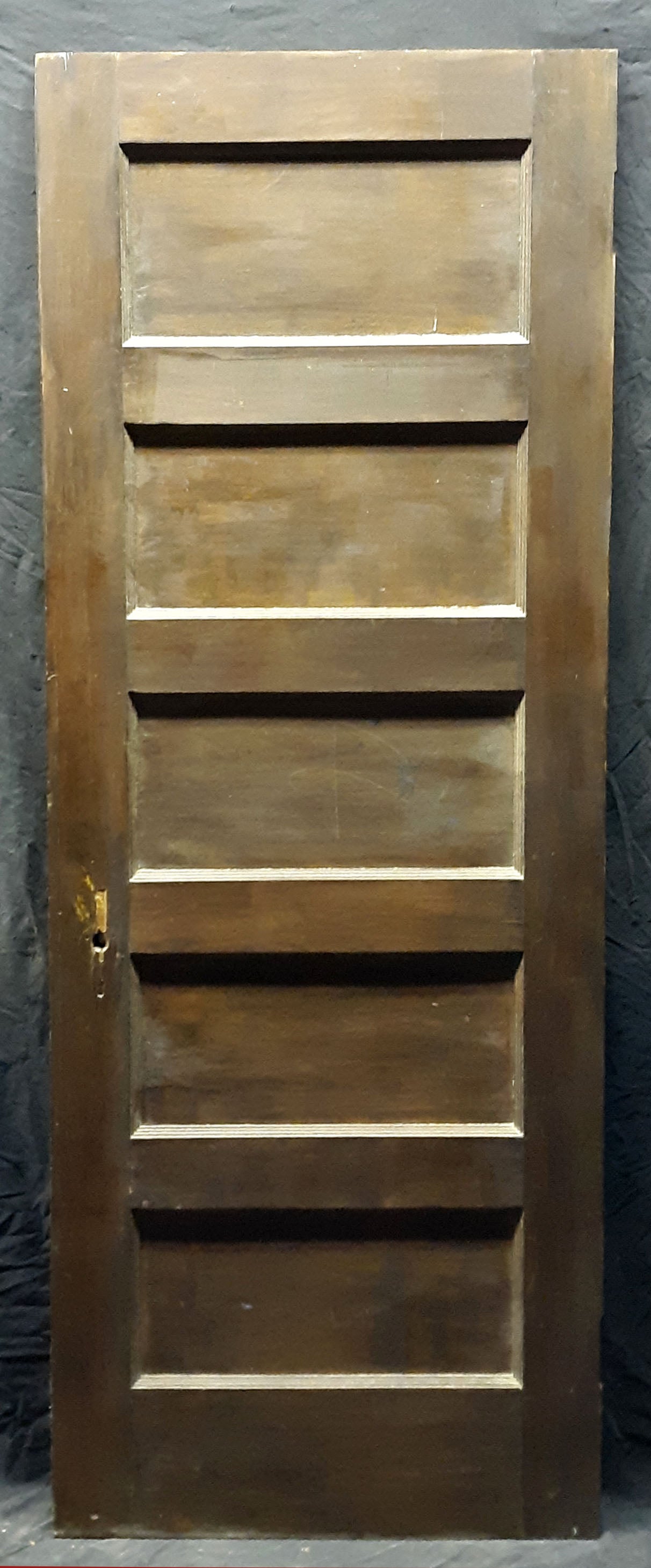 30"x80" Antique Vintage Old Salvaged SOLID Wood Wooden Interior Door 5 Panels