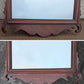 25"x45" Antique Vintage Old Solid Mahogany Wood Wooden Hanging Wall Hanging Mirror Glass Ornate Decorative Chippendale Hepplewhite Style