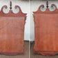 25"x45" Antique Vintage Old Solid Mahogany Wood Wooden Hanging Wall Hanging Mirror Glass Ornate Decorative Chippendale Hepplewhite Style