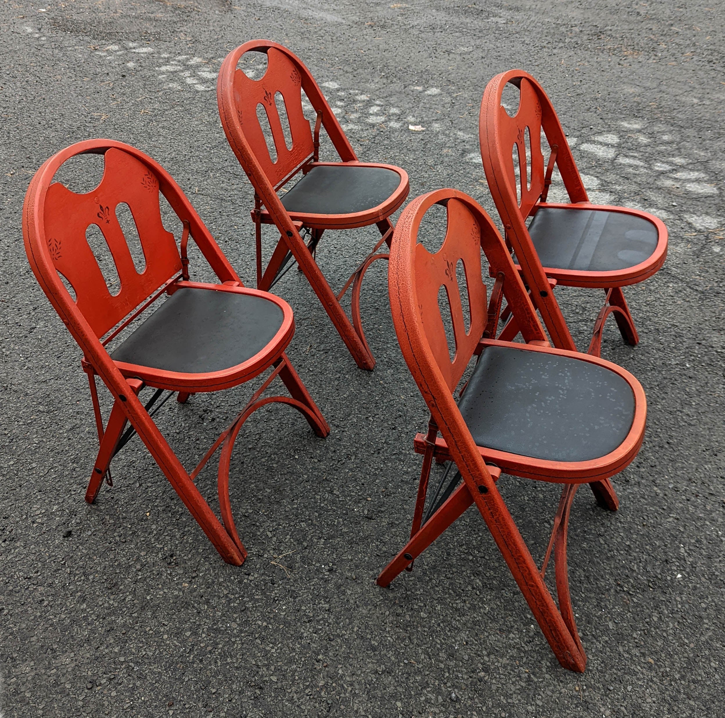 Set of 4 Antique Vintage Old