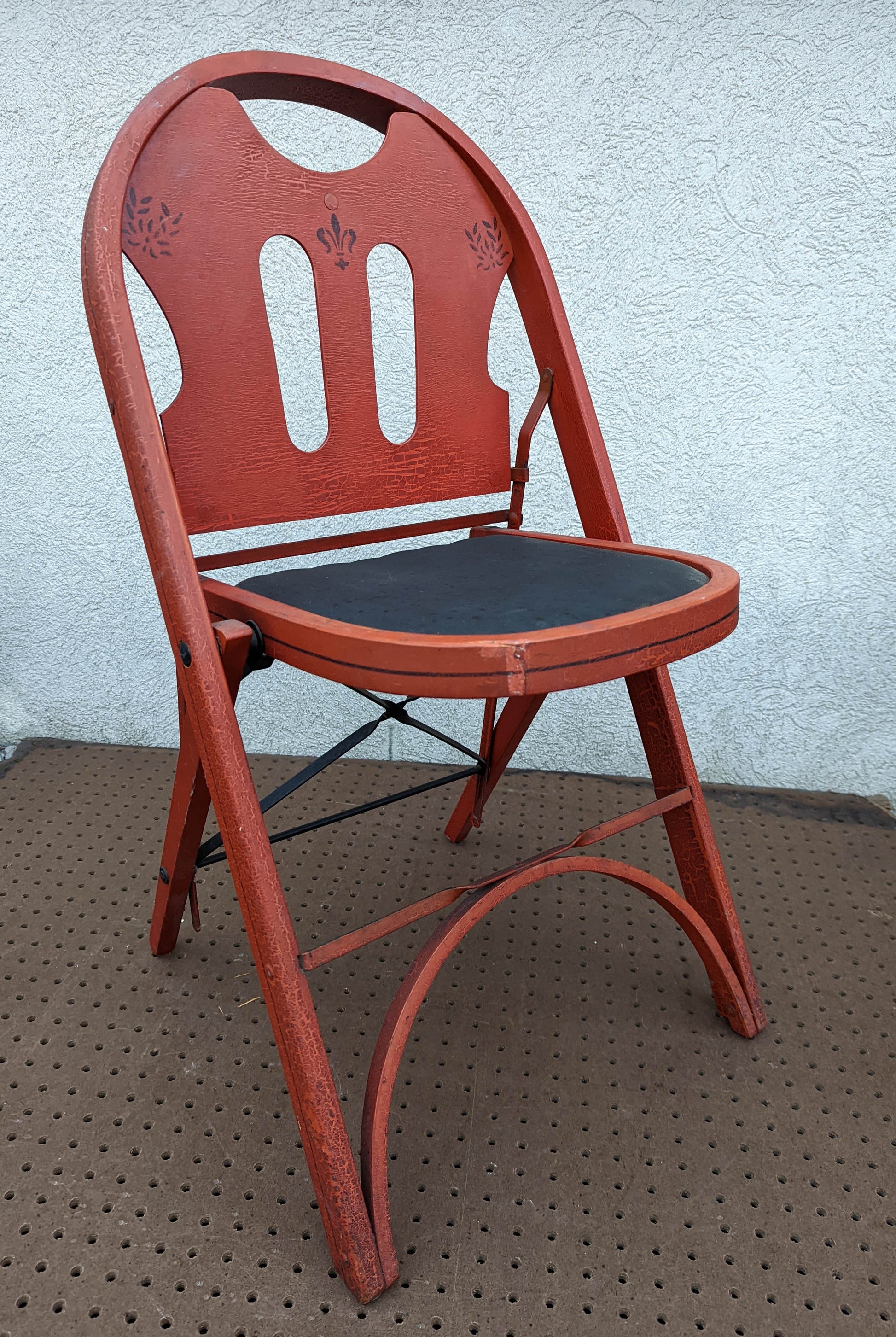 Antique Wood Louis Rastetter Sons Solid Kumfort Folding Chairs 1