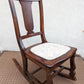 Antique Vintage Old SOLID Walnut Wood Wooden Fabric Seat Cushion Child Childrens Kids Rocking Chair Rocker