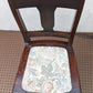 Antique Vintage Old "American Chair Co" SOLID Walnut Wood Wooden Sewing Work Side Dining Accent Desk Fabric Seat
