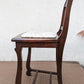 Antique Vintage Old "American Chair Co" SOLID Walnut Wood Wooden Sewing Work Side Dining Accent Desk Fabric Seat