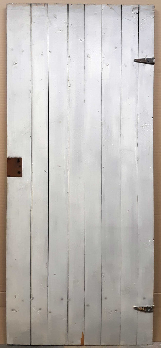 30x73.5" Antique Vintage Old Interior Salvaged SOLID Wood Wooden Flush Barn Door