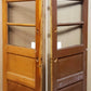 31"x80" Antique Vintage Old Salvaged Reclaimed SOLID Wood Wooden Side Back Entry Exterior Door 3 Window Wavy Glass Lite Pane