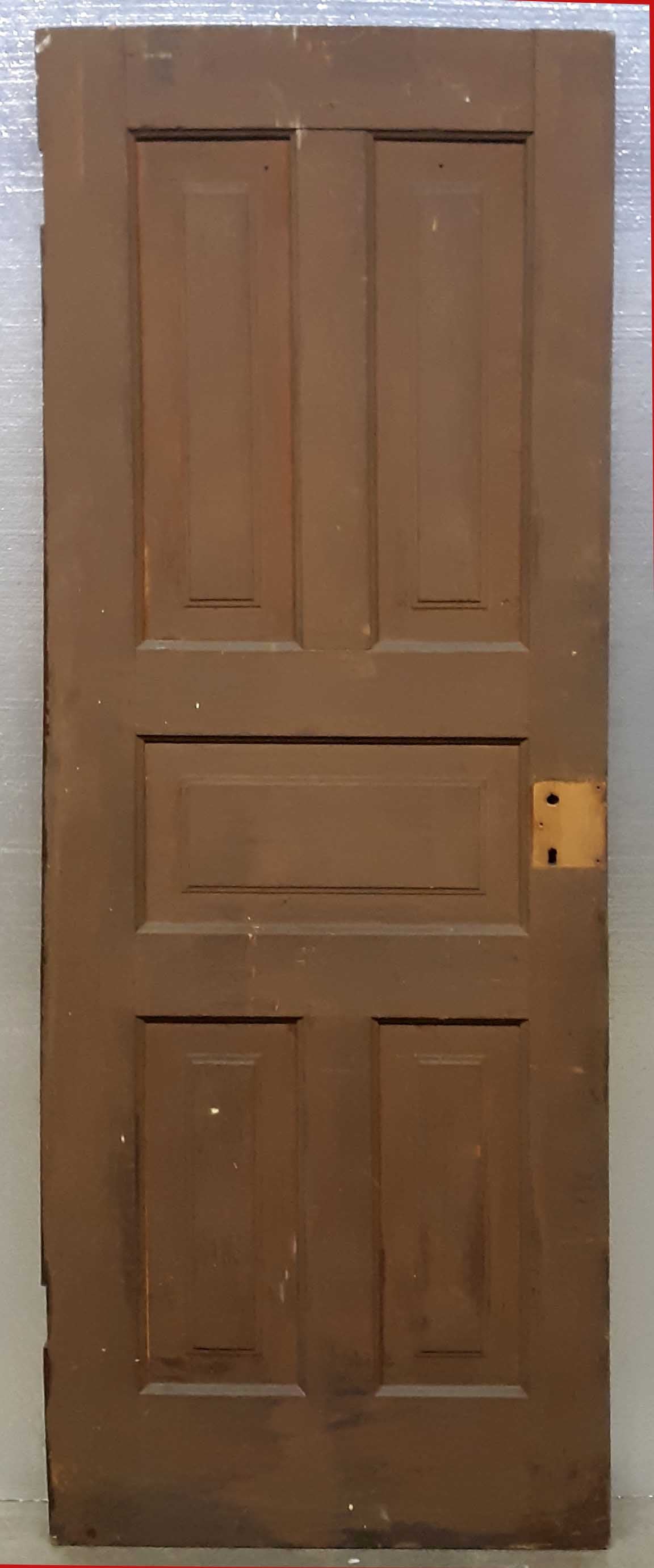 24"x68" Antique Vintage Old Salvaged Reclaimed Victorian Interior SOLID Wood Wooden Closet Pantry Door 5 Five Panels