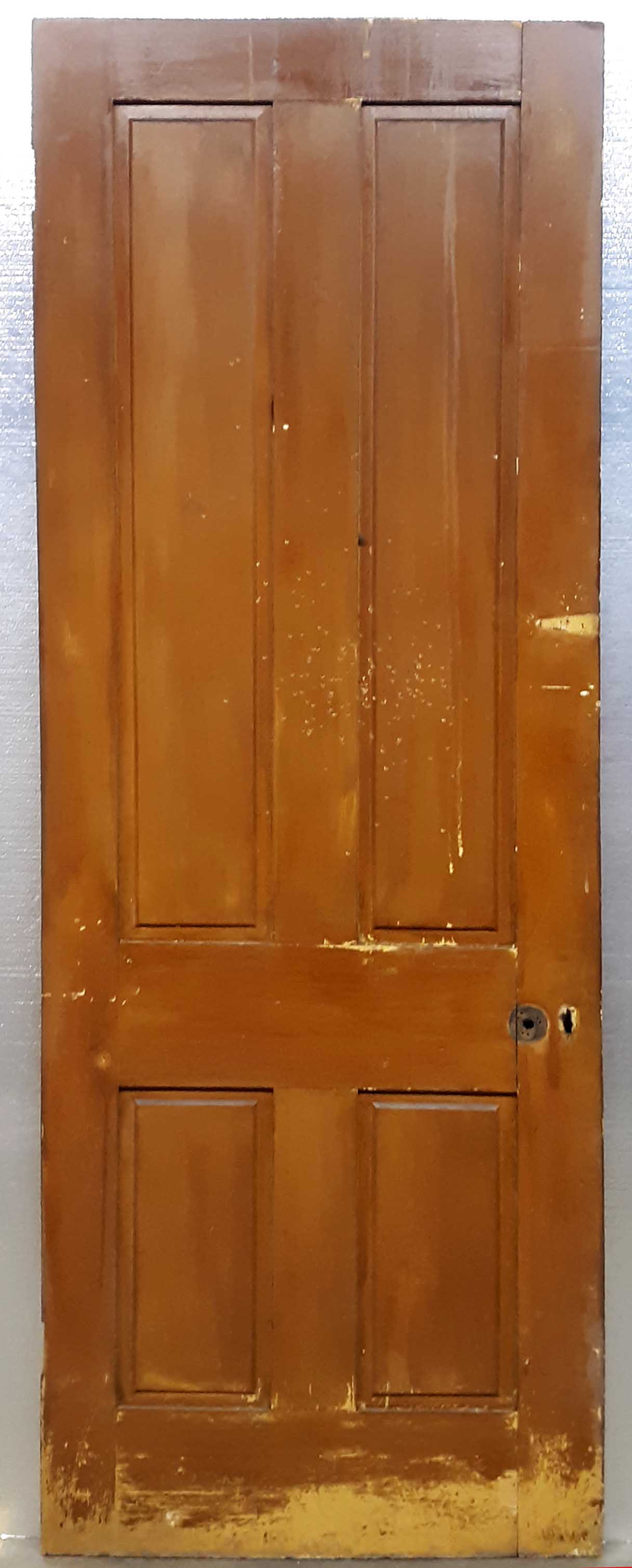 29.5"x83" Antique Vintage Old Victorian Interior SOLID Wood Wooden Door 4 Panels