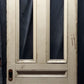 75"x96"x3" Pair Antique Vintage Old Reclaimed Salvaged Victorian SOLID Wood Wooden Interior Exterior Pocket Sliding Double Doors 4 Windows 3 Panels