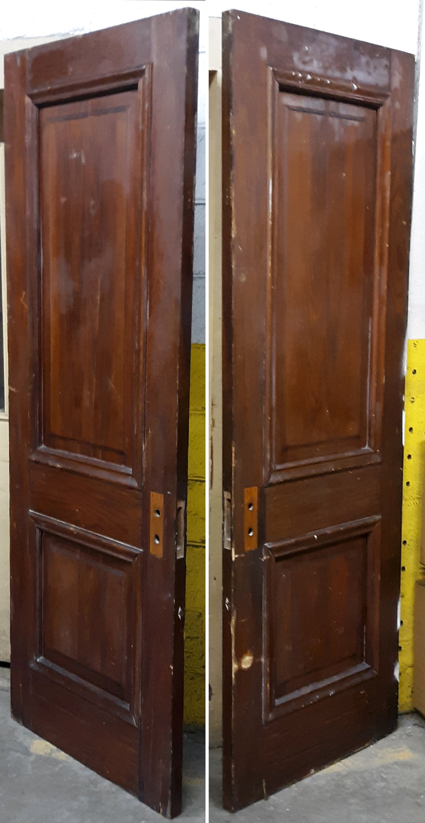 2 available 30"x84"x1.75" Antique Vintage Old Reclaimed Salvaged Interior Wood Wooden Doors 2 Panels