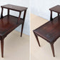 Pair of Antique Vintage Old Mid Century SOLID Mahogany Wood Wooden End Side Occasional Accent Lamp Tables Night Stand Nightstands