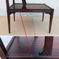 Pair of Antique Vintage Old Mid Century SOLID Mahogany Wood Wooden End Side Occasional Accent Lamp Tables Night Stand Nightstands