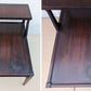 Pair of Antique Vintage Old Mid Century SOLID Mahogany Wood Wooden End Side Occasional Accent Lamp Tables Night Stand Nightstands
