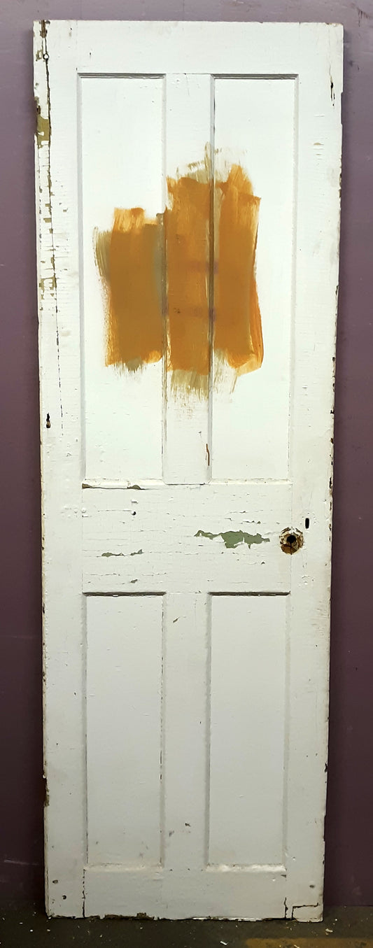 24"x76" Antique Vintage Old Reclaimed Salvaged Victorian SOLID Wood Wooden Interior Door 4 Panels
