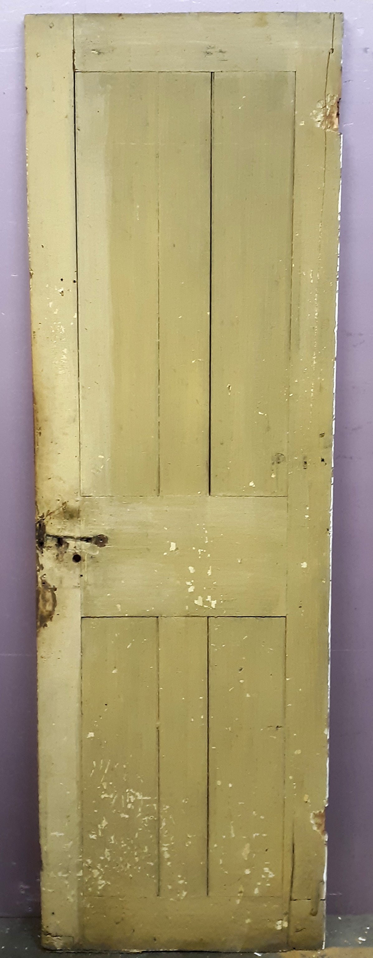 24"x76" Antique Vintage Old Reclaimed Salvaged Victorian SOLID Wood Wooden Interior Door 4 Panels