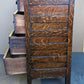 Small Antique Vintage Old Solid Wood Wooden Dresser Highboy High Boy Chest 4 Drawers Quartersawn Oak Faux Grain