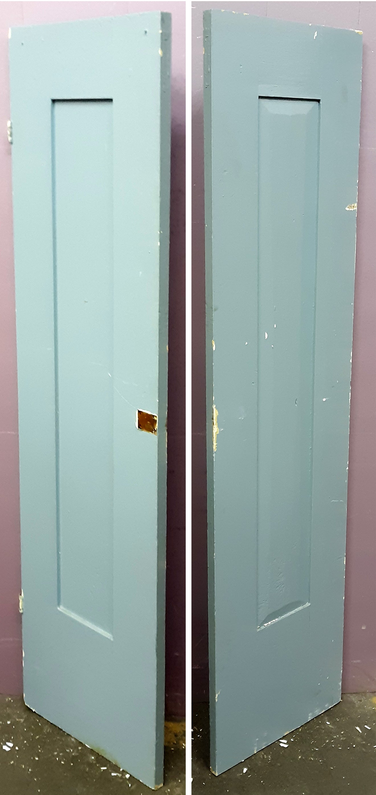 Antique Vintage Old Salvaged Reclaimed Cabinet Cupboard Pantry Wooden Door Single Raised Flat Panel Architectural