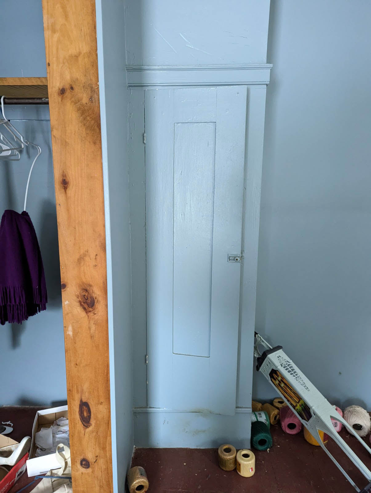 Antique Vintage Old Salvaged Reclaimed Cabinet Cupboard Pantry Wooden Door Single Raised Flat Panel Architectural