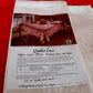 Vintage Quaker Lace Natural Color Cotton Blend Oblong Long Tablecloth Christmas Motifs Elegant Carefree Soil Release 64” W x 102”L- USA- NOS
