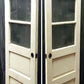 29.5"x79" Antique Vintage Old Reclaimed Salvaged SOLID Wood Wooden Entry Exterior Side Back Door 3 Window Glass Lites Panes Panels