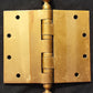 6"x5" Vintage Antique Old Reclaimed Salvaged SOLID Cast Bronze Steeple Exterior Entry Door Hinges