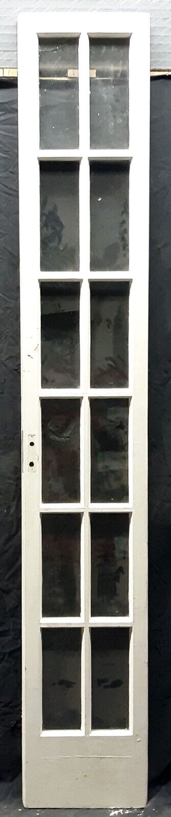 30"x92"x1.75" Pair Antique Vintage Old Reclaimed Salvaged French Double Wood Interior Doors Glass