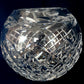 Kosta Boda Art Deco Lead Crystal Heavy Vase Contemporary Art Glass Globe Faceted Panels Cut Crystal Sphere Shape Elegant Glassware