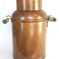 Dutch Copper Dairy Milk Farm Tall Bucket Jug Delft Blue Ceramic Handles Rustic