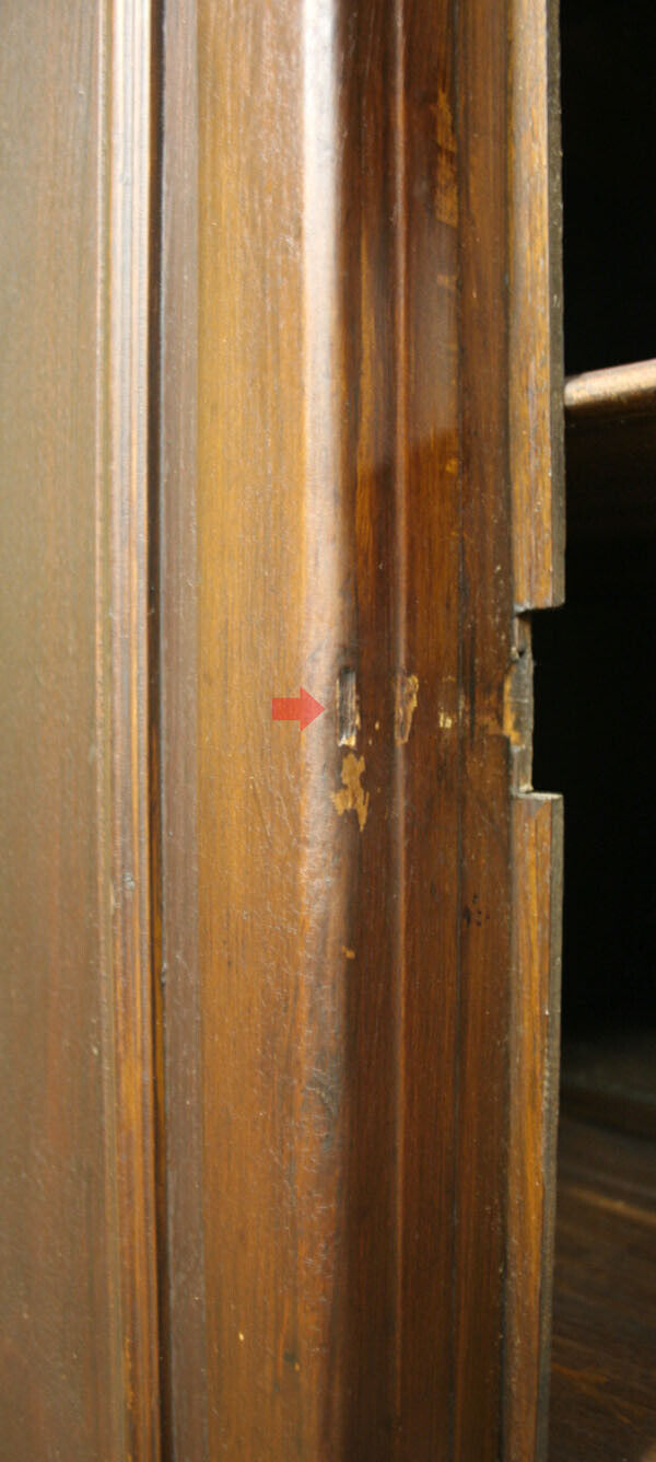 Antique Vintage Old Reclaimed Salvaged Wood Wooden Bowed Glass Curio China Cabinet Server Breakfront