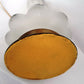 Unique Bulbous Mellow Shape Tall Lamp Frosted Glass Rose Pattern Brass w/ Harp