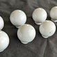 12 Pairs available Vintage Old Reclaimed Salvaged Round White Ceramic Dresser Drawer Furniture Knob Pull Handle
