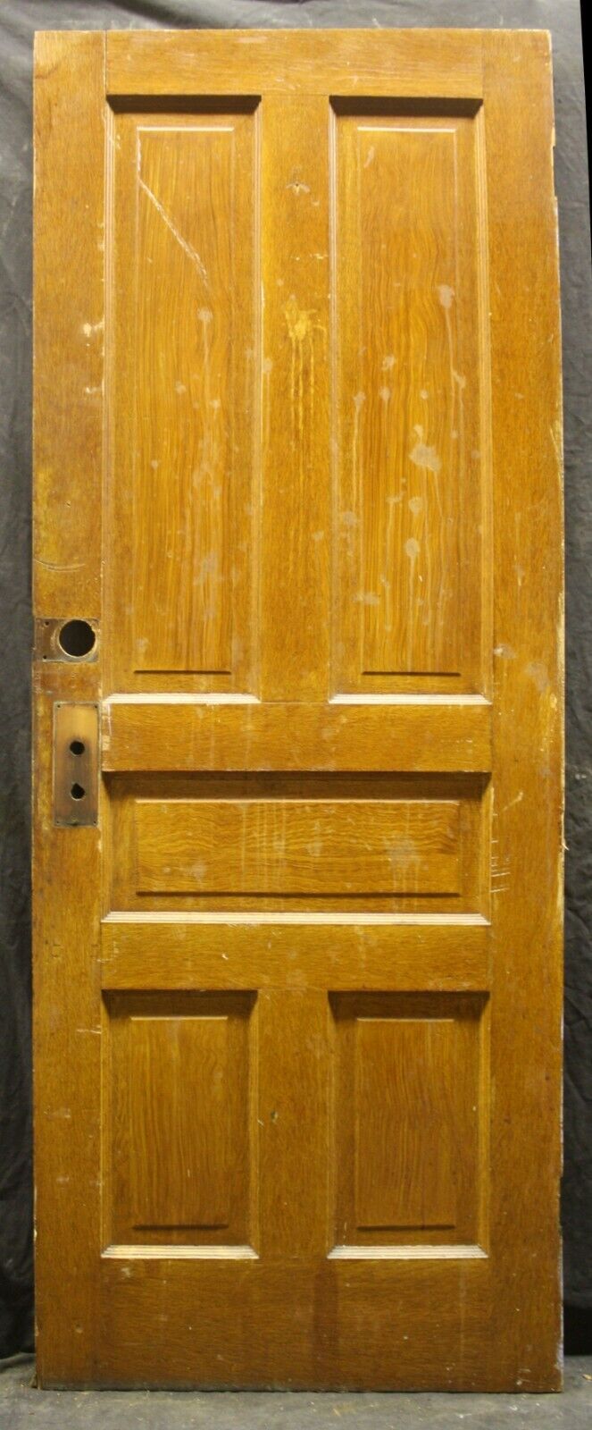 3 available 29.5"x79" Antique Vintage Old Reclaimed Salvaged SOLID Wood Wooden Interior Doors 5 Panels
