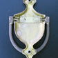 6" Vintage Antique Old Reclaimed Salvaged Colonial Style SOLID Cast Brass Door Knocker Rapper Plate