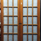 58"x78" Pair Antique Vintage Old Reclaimed Salvaged French Double Pocket Interior Doors Window Glass