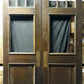 66"x94"x1.75" Pair Antique Vintage Old Reclaimed Salvaged Wooden Double Entry Exterior Doors Window