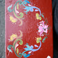Vintage Old Hand Painted SOLID Wood Wooden Bench Foot Stool Plant Stand Ottoman
