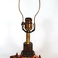 Vintage Art & Crafts Lamp Copper Brass Repurposed Teapot Kettle Handle Harp Country VTG