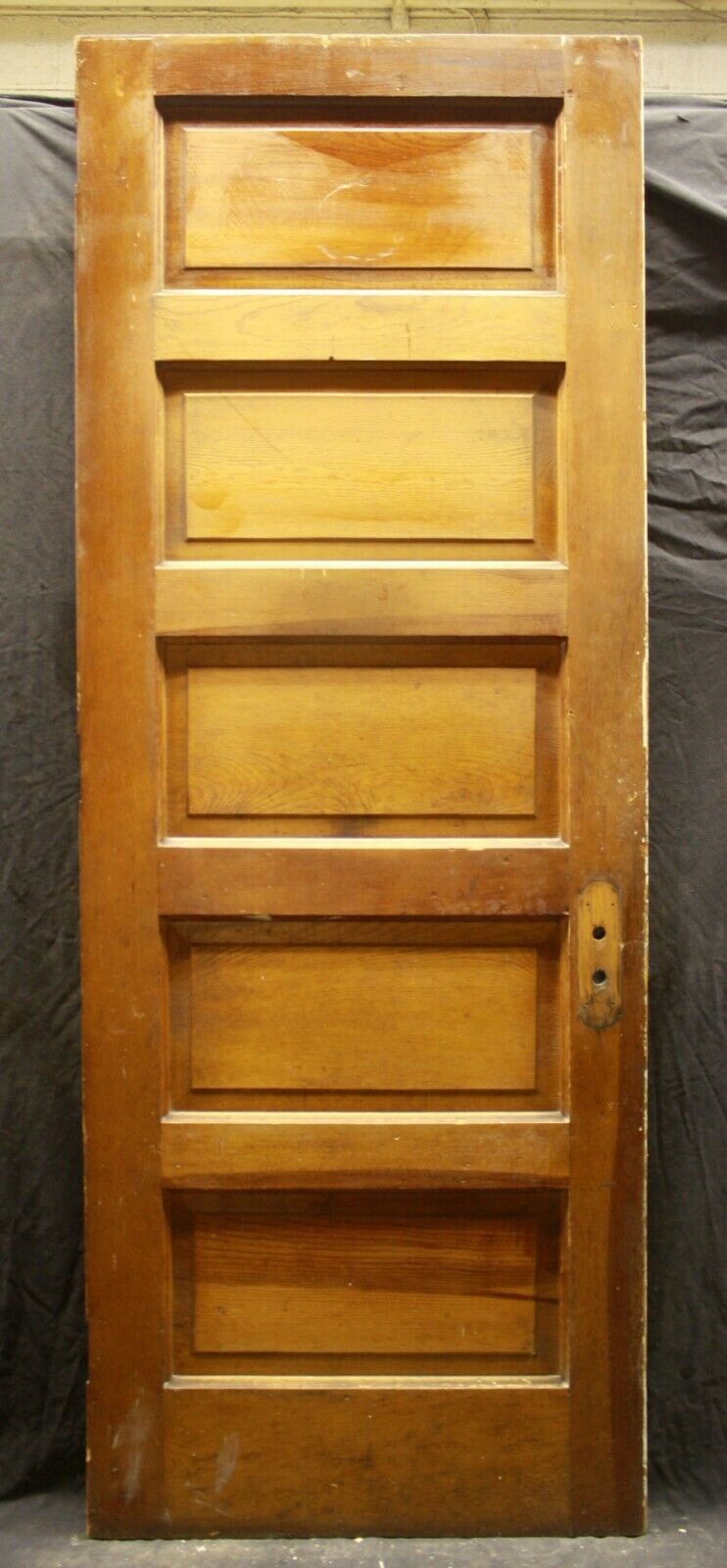 2 available 30"x83" Antique Vintage Old Salvaged Reclaimed Interior Wood Wooden Door 5 Five Panels