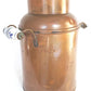 Dutch Copper Dairy Milk Farm Tall Bucket Jug Delft Blue Ceramic Handles Rustic