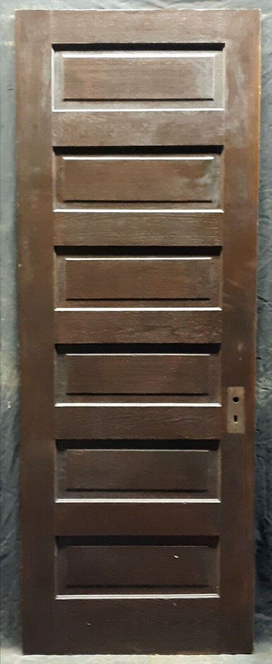 29.5"x79" Antique Vintage Old Reclaimed Salvaged Exterior Interior SOLID Wood Wooden Door 5 Panels